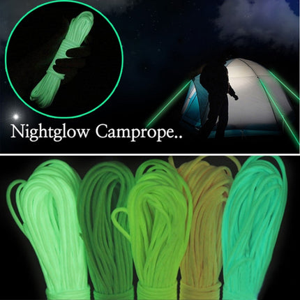 20m 9-Core Nylon+Polyester Full-light Outdoor Camping Tent Rescue Bundled Fluorescent Climbing Rope(Orange)-garmade.com