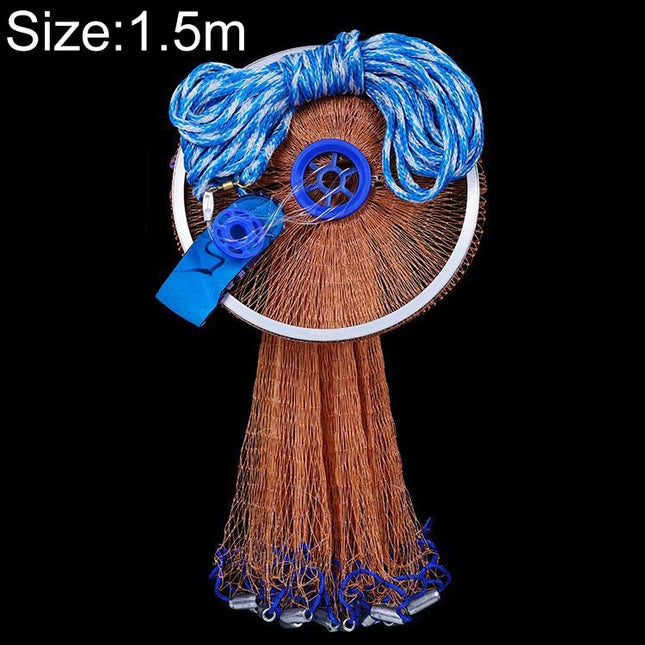 American Easy Throw Cast Net Fishing Mesh Fishing Tackle-garmade.com