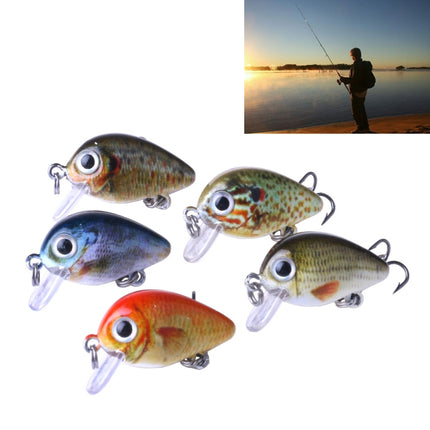 HENGJIA 5 PCS 2.7cm/1.5g Luya Rock Fishing Lures Bait Bionic Kit with Plastic Box-garmade.com