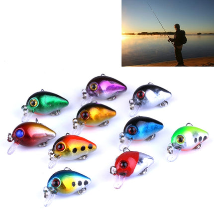 HENGJIA 10 PCS 3cm/1.5g Luya Rock Fishing Lures Bait Bionic Kit with Plastic Box-garmade.com