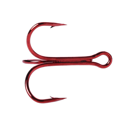 HENGJIA 20 PCS Classic Red High Carbon Steel Fishing Three-jaw Treble Hooks-garmade.com