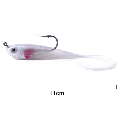 HENGJIA SO050-2 5 PCS 11cm/16g Luya Fishing Lure Fishing Gear Sea Bass Soft Fish with Hook-garmade.com