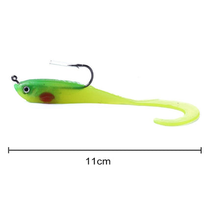 HENGJIA SO050-1 5 PCS 11cm/16g Luya Fishing Lure Fishing Gear Sea Bass Soft Fish with Hook-garmade.com