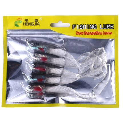 HENGJIA SO050-5 5 PCS 11cm/16g Luya Fishing Lure Fishing Gear Sea Bass Soft Fish with Hook-garmade.com