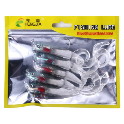 HENGJIA SO050-4 5 PCS 11cm/16g Luya Fishing Lure Fishing Gear Sea Bass Soft Fish with Hook-garmade.com