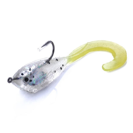 HENGJIA SO051-1 5 PCS 6cm/5g Soft Wrapped Lead Fish Curl Tail Soft Bait with Hook-garmade.com