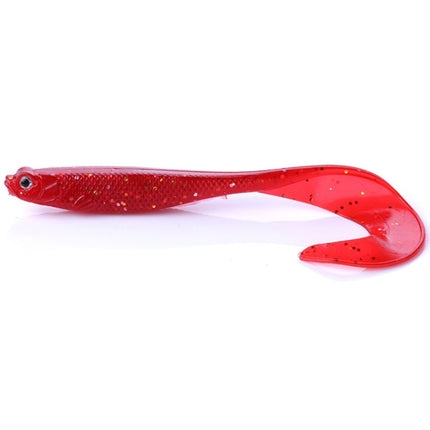 HENGJIA SO0075 5 PCS 11.5cm/9g Curly Tail Fishing Bait Fish Soft Bait Road Bait (Red)-garmade.com