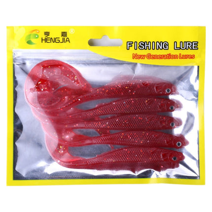 HENGJIA SO0075 5 PCS 11.5cm/9g Curly Tail Fishing Bait Fish Soft Bait Road Bait (Red)-garmade.com