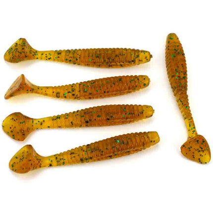 HENGJIA SO0205P 5 PCS 8cm/5g Screw Tail Soft Fishing Lure Artificial Baits-garmade.com