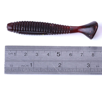 HENGJIA SO0215P 5 PCS 7.5cm/5.5g Screw Tail Soft Fishing Lure Artificial Baits-garmade.com