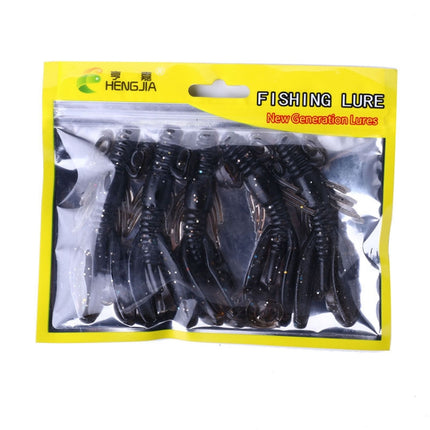 HENGJIA SO02250 5 PCS 9cm/12g Shrimp Shaped Soft Fishing Bait Artificial Cricket Bait-garmade.com