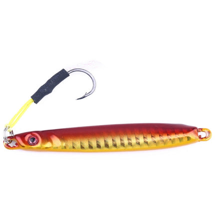 HENGJIA 8cm/30g Luya Fishing Lure Artificial Hard Bait Hook Iron Plate Fishing Tackle (Red)-garmade.com
