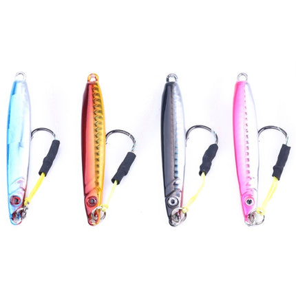 HENGJIA 8cm/30g Luya Fishing Lure Artificial Hard Bait Hook Iron Plate Fishing Tackle (Red)-garmade.com