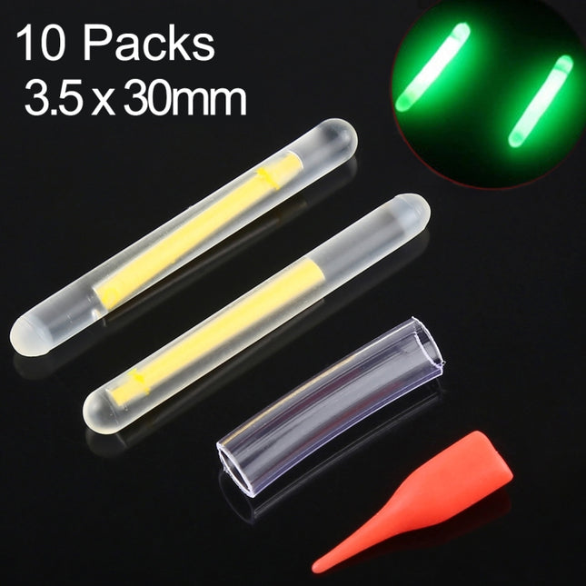 10 Packs OCEAN SUN Luminous Float Night Fishing Light Stick, Visibility: 20m, Size: 3.5 x 30mm-garmade.com