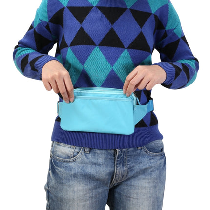 Multi-function Universal Outdoor Mobile Phone Bag Shoulder Bag Waist Bag, Size: 11 x 20cm (Baby Blue)-garmade.com
