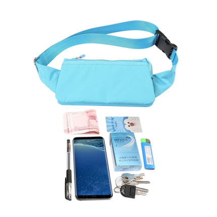 Multi-function Universal Outdoor Mobile Phone Bag Shoulder Bag Waist Bag, Size: 11 x 20cm (Baby Blue)-garmade.com
