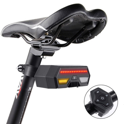 IPX4 85LM Waterproof USB Bicycle Turn Signal Light Rear Light Taillight with Remote Control-garmade.com