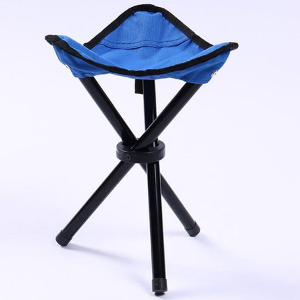 Hiking Outdoor Camping Fishing Folding Stool Portable Triangle Chair Maximum Load 100KG Folding Chair Size:22 x 22 x 31cm(Blue)-garmade.com