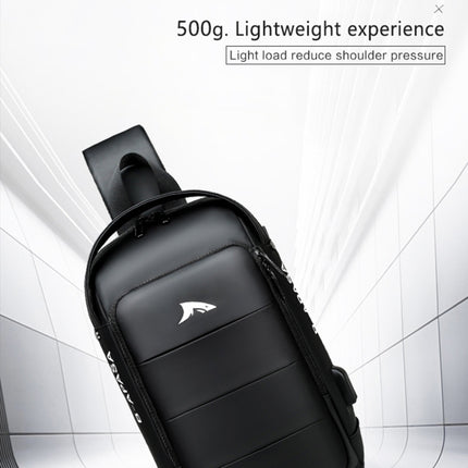 BAPASA A-001 Soft Skin Feel Casual Anti-theft Crossbody Bag with USB Port(Black)-garmade.com