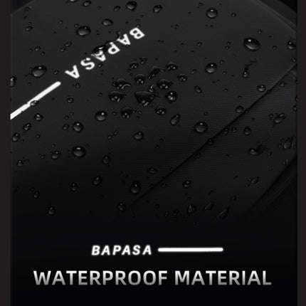 BAPASA A-177 Men Anti-theft Energetic Crossbody Bag with USB Port(Black)-garmade.com