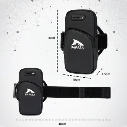 BAPASA A587 Outdoor Sports Fitness Mobile Phone Armband Bag (Black)-garmade.com