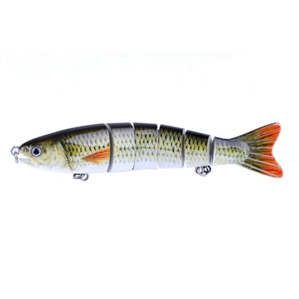 HENGJIA JM026 6# 12.7cm 22g Multi-section Plastic Hard Baits Artificial Fishing Lures with Treble Hook, Random Color Delivery-garmade.com