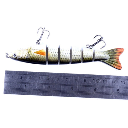 HENGJIA JM026 6# 12.7cm 22g Multi-section Plastic Hard Baits Artificial Fishing Lures with Treble Hook, Random Color Delivery-garmade.com