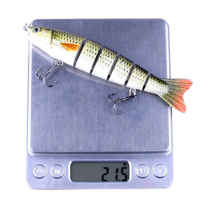 HENGJIA JM026 6# 12.7cm 22g Multi-section Plastic Hard Baits Artificial Fishing Lures with Treble Hook, Random Color Delivery-garmade.com