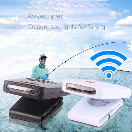 Portable Infrared Sensor LED Rechargeable Clip Hat Cap Lamp Fishing Headlamp for Fishing Camping Hiking (Black)-garmade.com