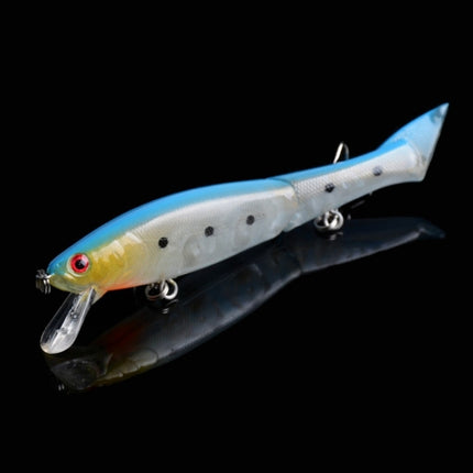 HENGJIA JM 011-X 6# 12cm 13.5g Multi-section Plastic Hard Baits Artificial Fishing Lures with Treble Hook, Random Color Delivery-garmade.com