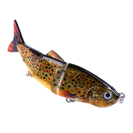 HENGJIA JM022-X 12cm 16.8g Multi-section Plastic Hard Baits Artificial Fishing Lures with Treble Hook, Random Color Delivery-garmade.com