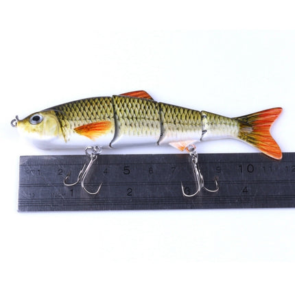 HENGJIA JM022-X 12cm 16.8g Multi-section Plastic Hard Baits Artificial Fishing Lures with Treble Hook, Random Color Delivery-garmade.com