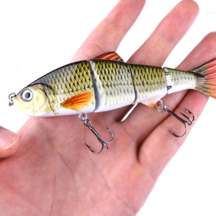 HENGJIA JM022-X 12cm 16.8g Multi-section Plastic Hard Baits Artificial Fishing Lures with Treble Hook, Random Color Delivery-garmade.com