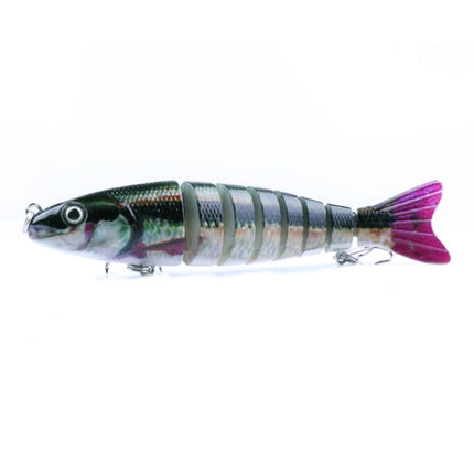 HENGJIA JM027-X 12.7cm 18g Multi-section Plastic Hard Baits Artificial Fishing Lures with Treble Hook, Random Color Delivery-garmade.com