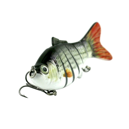 HENGJIA JM020 10cm 18g Multi-section Plastic Hard Baits Artificial Fishing Lures with Treble Hook, Random Color Delivery-garmade.com