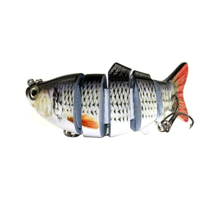 HENGJIA JM020 10cm 18g Multi-section Plastic Hard Baits Artificial Fishing Lures with Treble Hook, Random Color Delivery-garmade.com