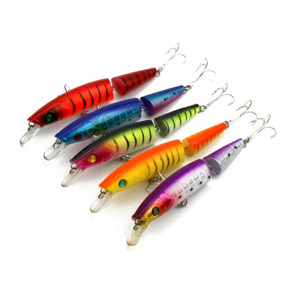 HENGJIA JM007-X 14cm 20.2g 2-section Plastic Hard Baits Artificial Fishing Lures with Treble Hook, Random Color Delivery-garmade.com