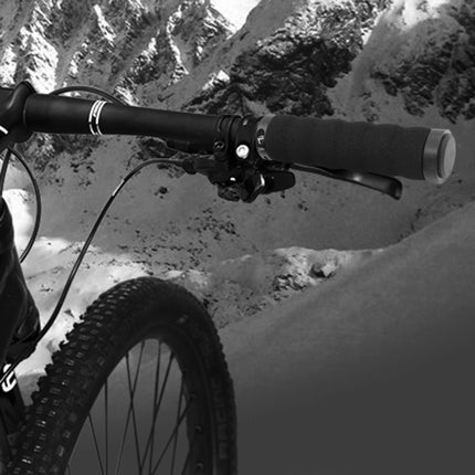 2 PCS AG30 Bicycle MTB Bike Lock-on Comfort Sponge Handlebar Hand-Stitched Grips(Black)-garmade.com
