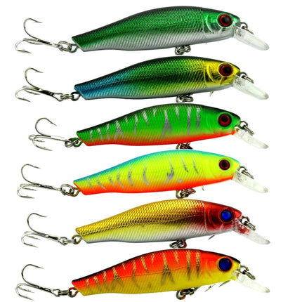 HENGJIA 6 PCS 8.5cm 8.9g Minnow Plastic Hard Baits Fishing Lures Set Fishing Tackle Baits-garmade.com