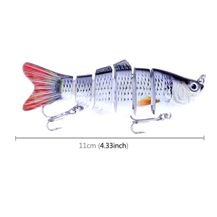 HENGJIA JM020 1# 11cm 18g Multi-section Plastic Hard Baits Fishing Lures Set Fishing Tackle Baits-garmade.com