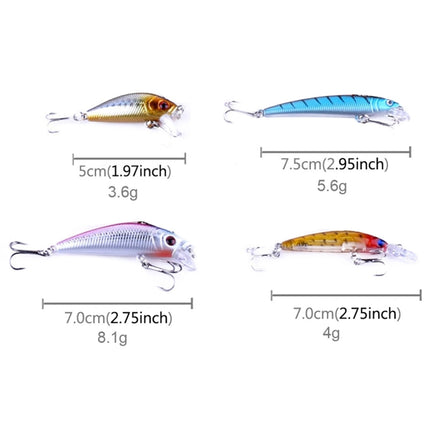 HENGJIA 26 PCS Minnow Fishing Lure Set 4 Models Fishing Tackle Plastic Hard Bait-garmade.com