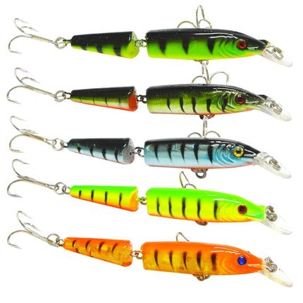 HENGJIA 5 PCS 10.5cm 9.6g 2-section Plastic Hard Baits Fishing Lures Set Tackle Baits-garmade.com