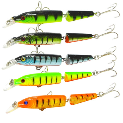 HENGJIA 5 PCS 10.5cm 9.6g 2-section Plastic Hard Baits Fishing Lures Set Tackle Baits-garmade.com