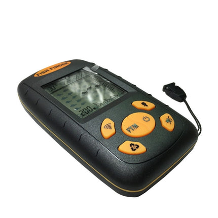 Portable Ultrasonic Fish Finder, Water Depth & Temperature Fishfinder with Wired Sonar Sensor Transducer and LCD Display-garmade.com