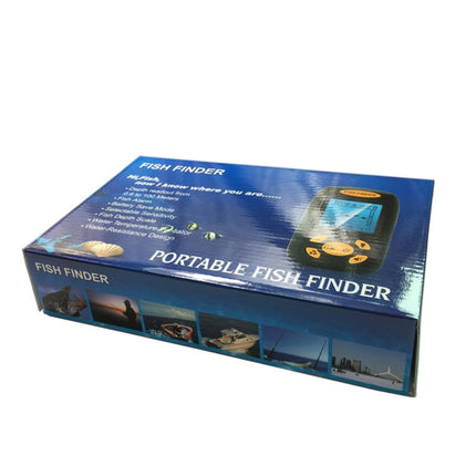 Portable Ultrasonic Fish Finder, Water Depth & Temperature Fishfinder with Wired Sonar Sensor Transducer and LCD Display-garmade.com