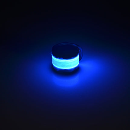 LED Luminous Slap Pat Circle Outdoors sports Wristband, Large, Size:35*4cm(Blue)-garmade.com