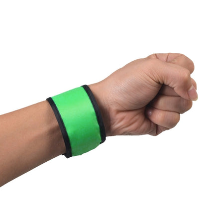 LED Luminous Slap Pat Circle Outdoors sports Wristband, Small, Size:26*4cm(Green)-garmade.com