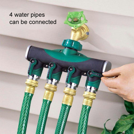 4 In 1 Multi-function Garden Water Sprinklers Lawn Irrigation Valve Water Dividing Controller Water Pipe Shunt, US Plug-garmade.com