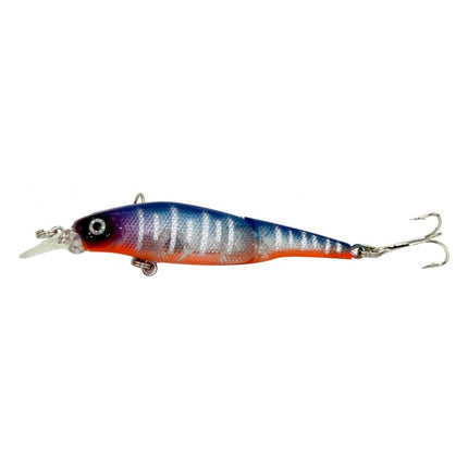 HENGJIA JM010-X 6# 8.8cm 7.4g 2-section Plastic Hard Baits Artificial Fishing Lures with Treble Hook, Random Color Delivery-garmade.com