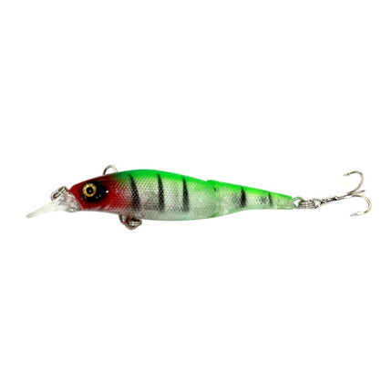 HENGJIA JM010-X 6# 8.8cm 7.4g 2-section Plastic Hard Baits Artificial Fishing Lures with Treble Hook, Random Color Delivery-garmade.com